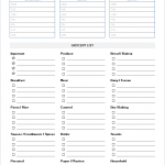 Editable Blank Grocery List Template Excel In 2020