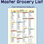 Free Printable Master Grocery List instant Download