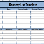 Get Grocery List Template In Excel Microsoft Excel Templates