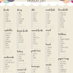 Grocery List Download Master Grocery Shopping List Free