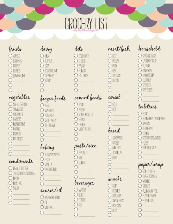 Grocery List Download Master Grocery Shopping List Free 