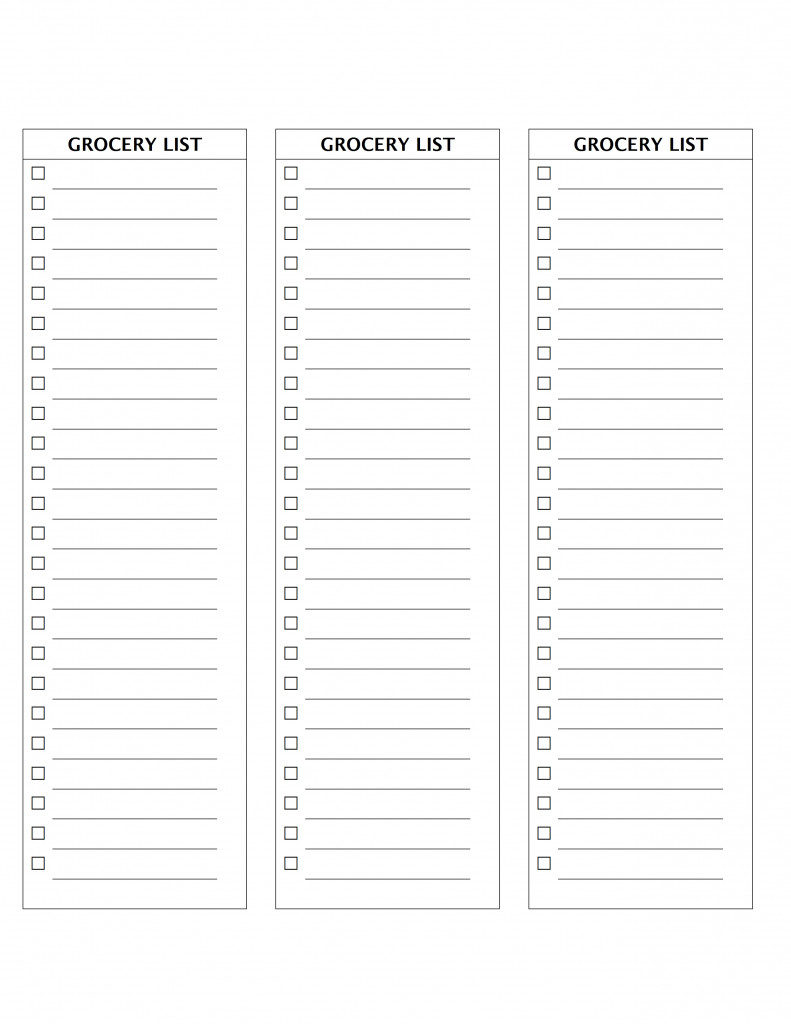 Grocery List Free Microsoft Word Templates