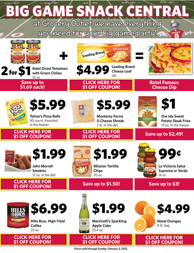 Grocery Outlet Great Game Day Savings Printable Coupons 
