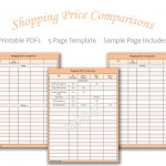 Grocery Price Comparison Worksheet Etsy