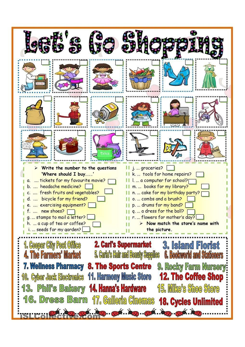 Grocery Store Math Worksheets Let S Go Shopping Medicine 