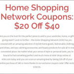 Home Shopping Network Coupons 20 Off 40 Brought To You