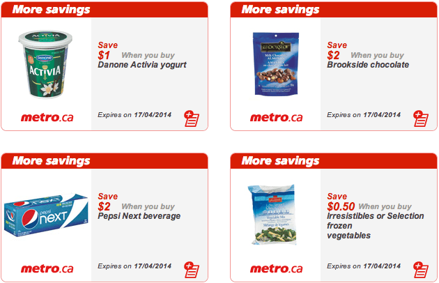 Metro Ontario Canada Printable Grocery Coupons April 11 