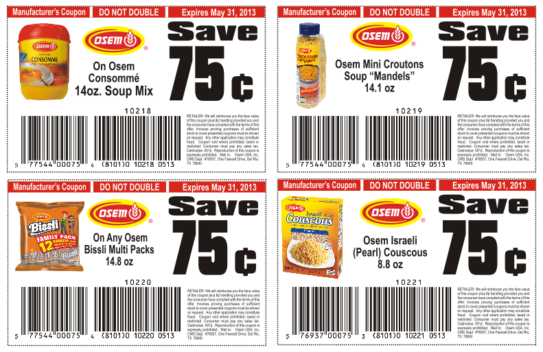 Osem Coupons Grocery Coupons Free Printable Coupons 