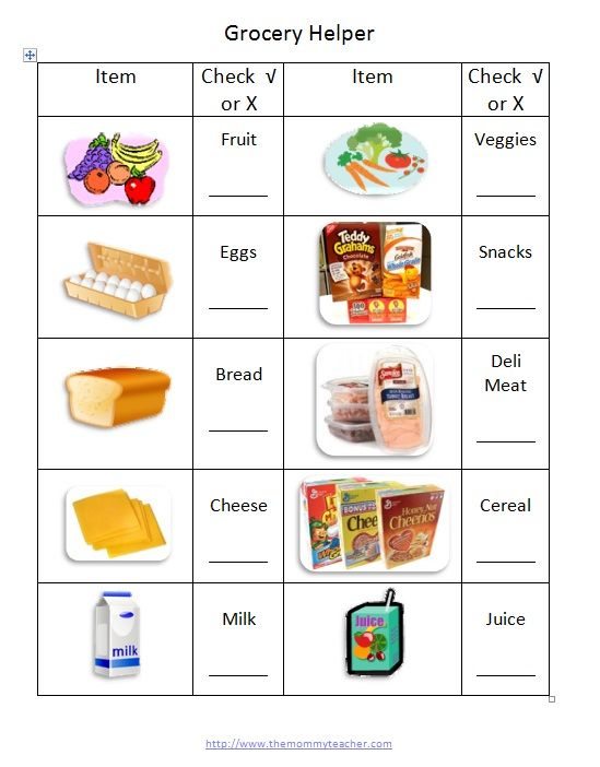 Pack Your ClipBoard The Mommy Teacher Grocery Checklist 