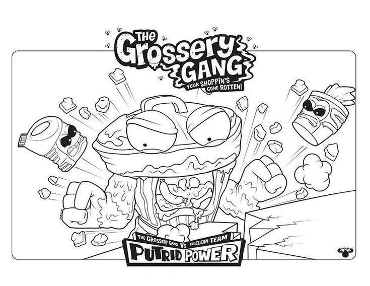 Printable Grocery Gang Coloring Pages Pdf