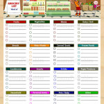 Printable Grocery List With Categories Instant Download