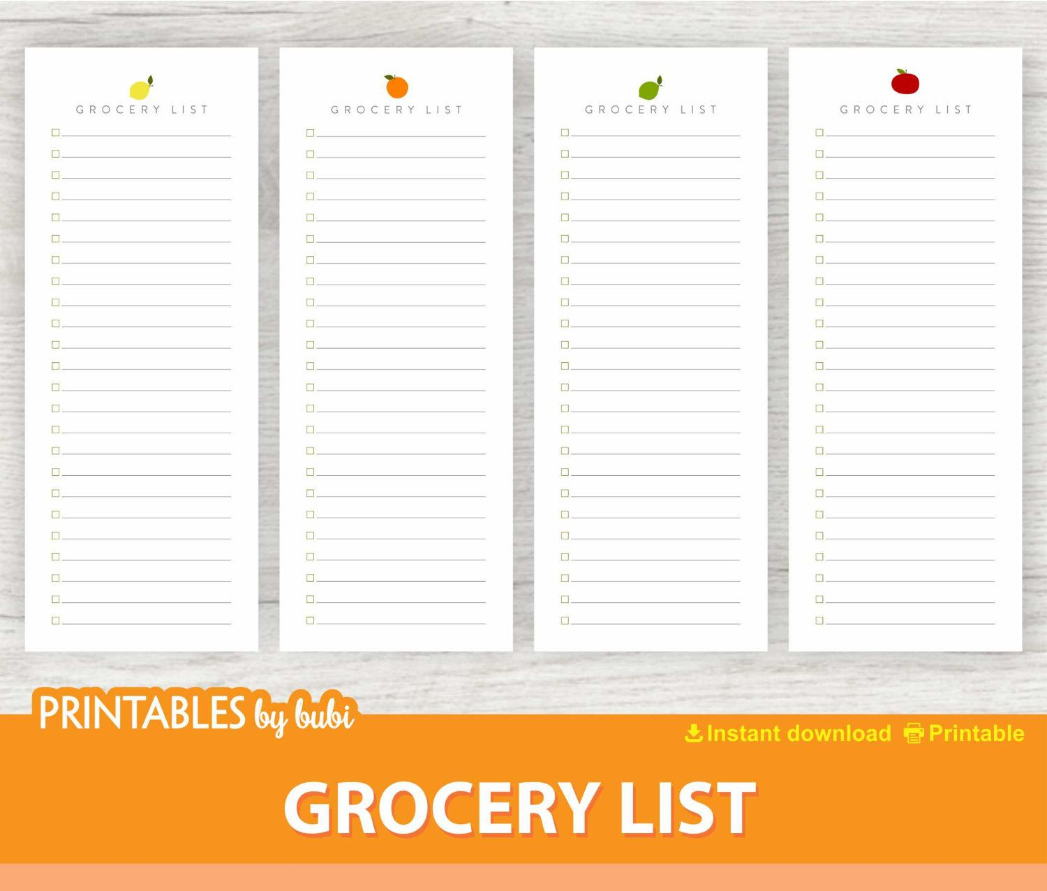 Shopping List Printable Grocery List Pad Printable 