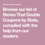 Stores That Double Coupons Grocery Coupons
