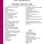 Weekly Meal Plan Printable Grocery List 3 Mom s Dinner
