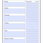 Weekly Meal Planner And Grocery List Printable Type