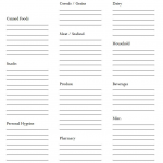 Blank Grocery Shopping List Template 3 PROFESSIONAL