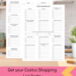 Costco Shopping List Grocery List Printable In 2020