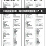 Download Free Diabetic Food Grocery List Diabetic