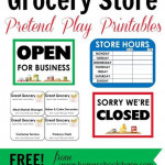 FREE Grocery Store Pretend Play Printables From Homeschool