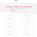 Free Printable Weekly Meal Planner With Grocery List