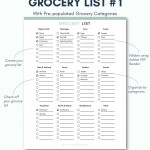 Grocery List Printable Page Instant PDF Download 2 Etsy