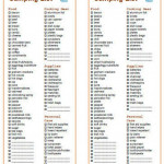 Grocery Shopping List For Camping 2 In 1 PDF Printable