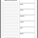 Meal Plan Grocery List Meal Planner Printable Meal Plan