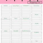 Monthly Shopping Lists Grocery List Printable Free