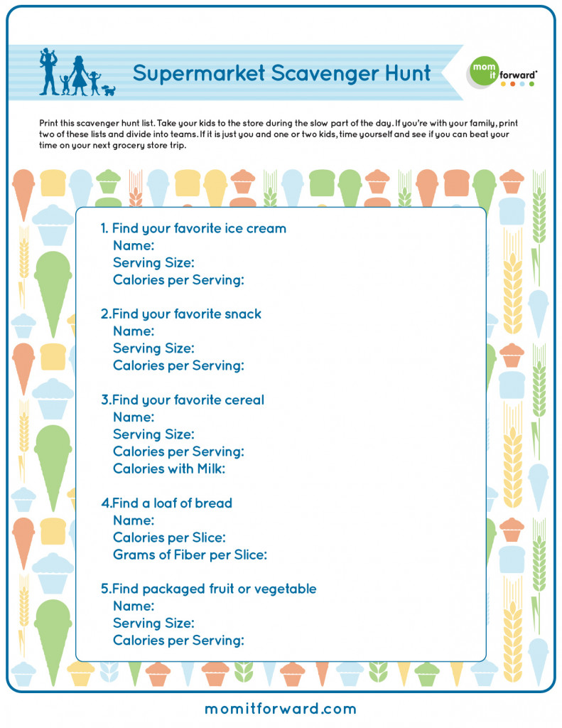 Supermarket Scavenger Hunt Printable Mom It ForwardMom