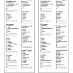 Thanksgiving Grocery List Template Printable Pdf Download