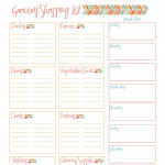 Weekly Meal Planner And Grocery Shopping List