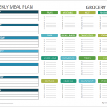 Weekly Meal Planner With Grocery List Grocery List