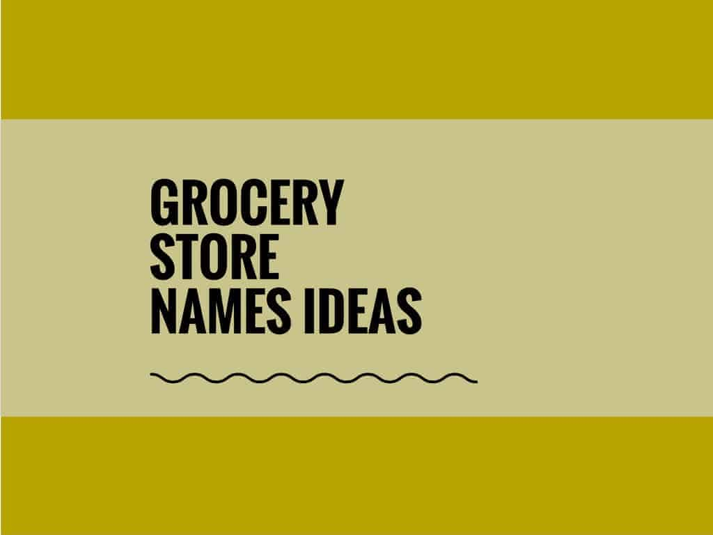 482 Best Grocery Store Names Video Infographics 