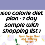 calorie Day diet List Plan sample shopping 1600