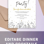 Dinner And Cocktails Party Invitation Template Online Maker
