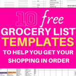 10 Free Printable Grocery List Templates Shopping Lists