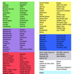 21 Day Fix Approved Foods Shopping List per color category