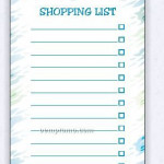 25 Sheet Blue Border Shopping List W Magnet 3 1 2 X7 1 2