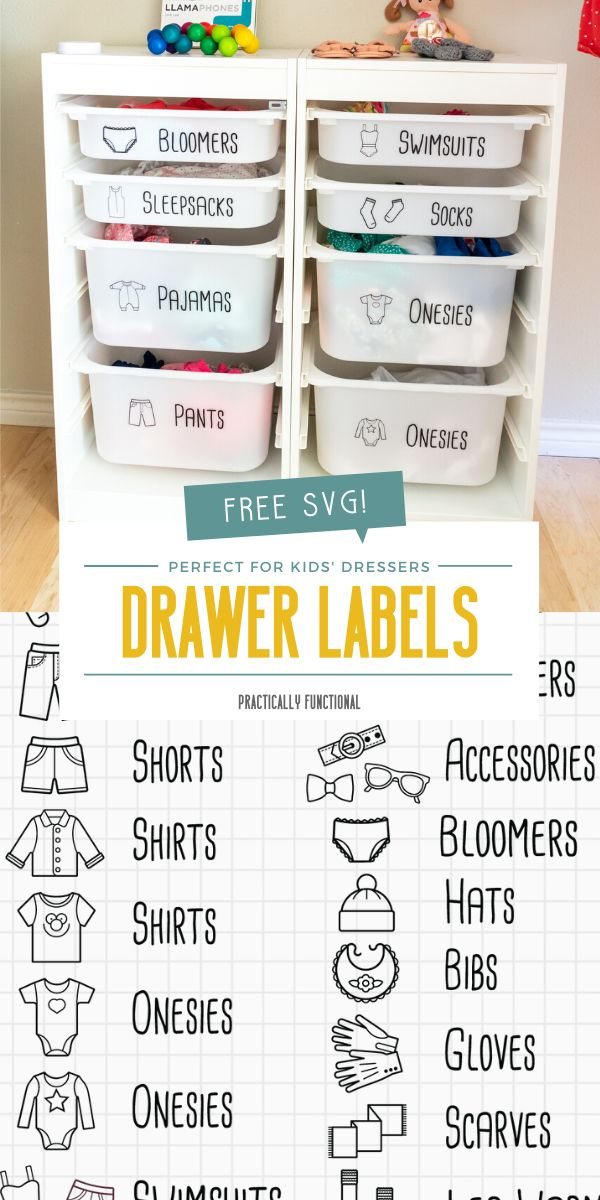 Dresser Drawer Labels For Toddlers Free Printable SVG 