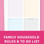 Family Household Rules To Do List Template Printable PDF