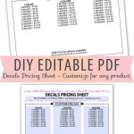 Fillable Editable Text Only PDF Pricing Sheet Letter Size