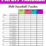 Free Debt Snowball Printable Worksheet Track Your Debt