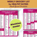 Healthy Grocery List Master Grocery List Download To Do