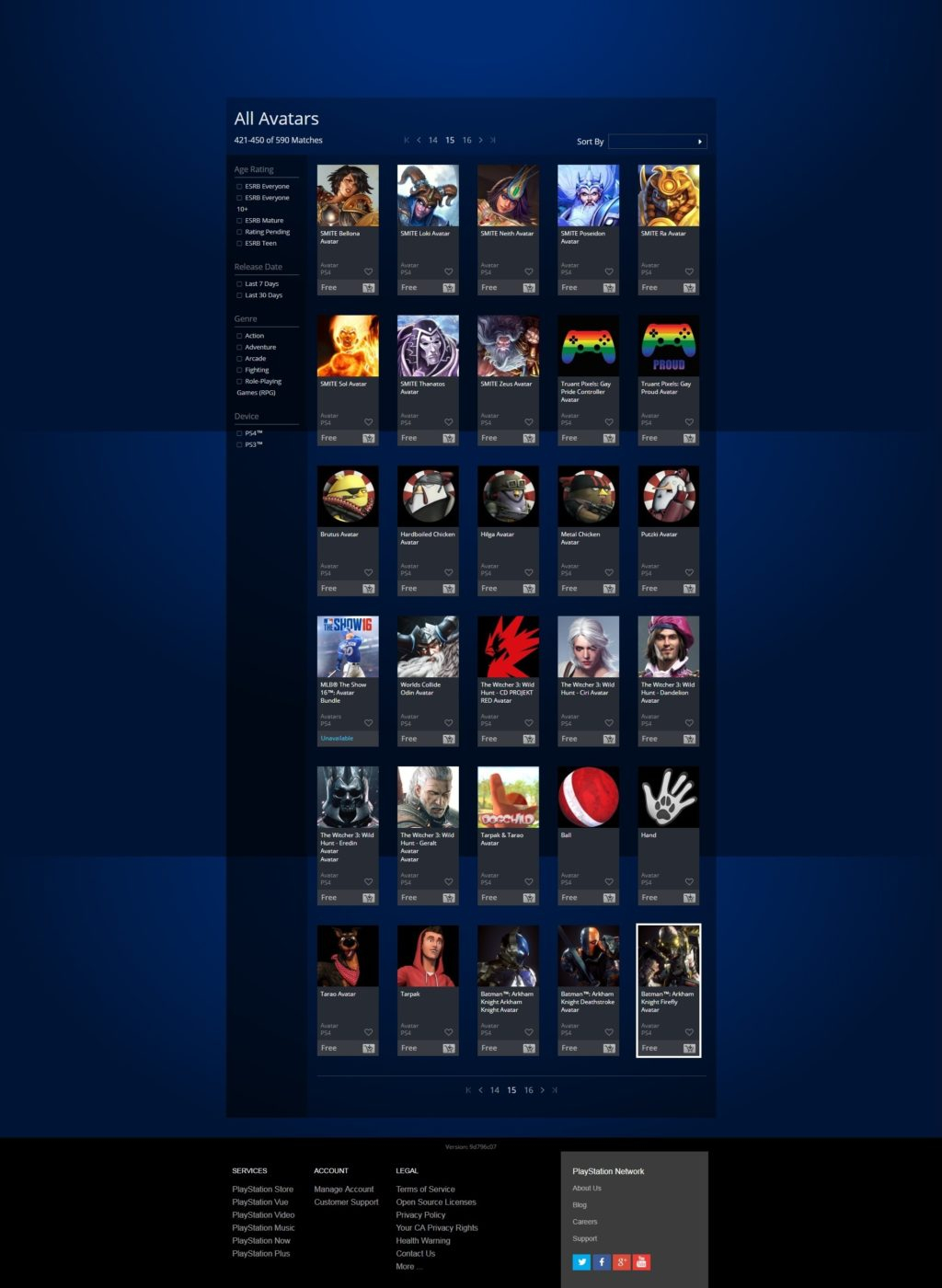 Here s The Complete 20 Page List Of Free PS4 Avatars And 