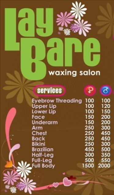 Lay Bare Waxing Salon SM Megamall Mandaluyong Metro 