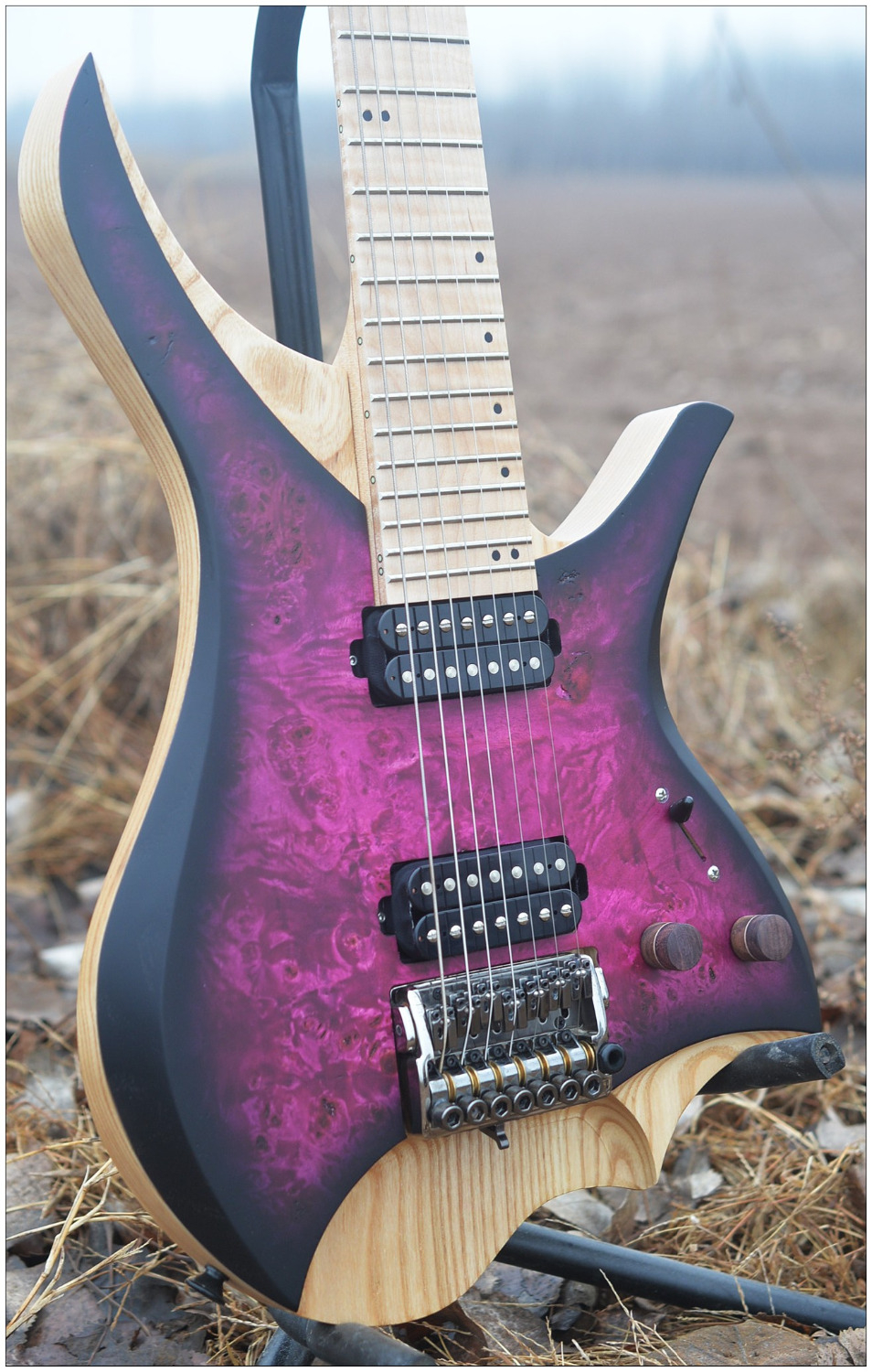 NK Headless 7 Strings Headless Electric Guitar Purple 