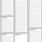 Printable Blank Grocery List Shopping List Template