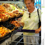 Senior Woman In Grocery Store Stock Image Image 3047911