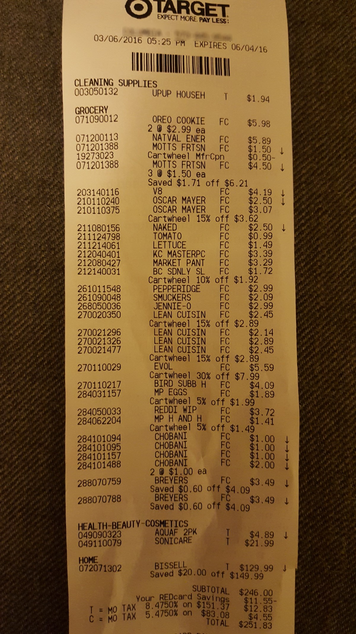 Show Us Your Grocery Receipts Part Seven Target By 