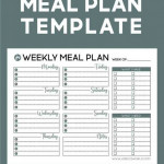 Weekly Meal Plan Template Meal Prep Resources Jordo s